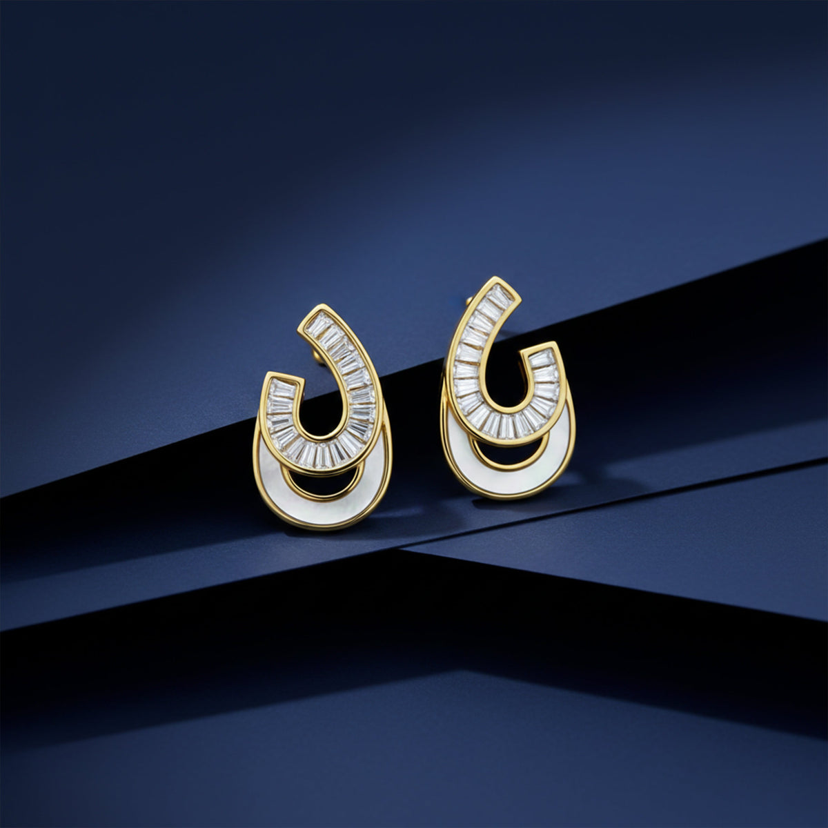 Zircon Arc Statement Earrings jewellery product view 5
