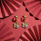 Luck Clover Gold Drop Earrings jewellery product view 1