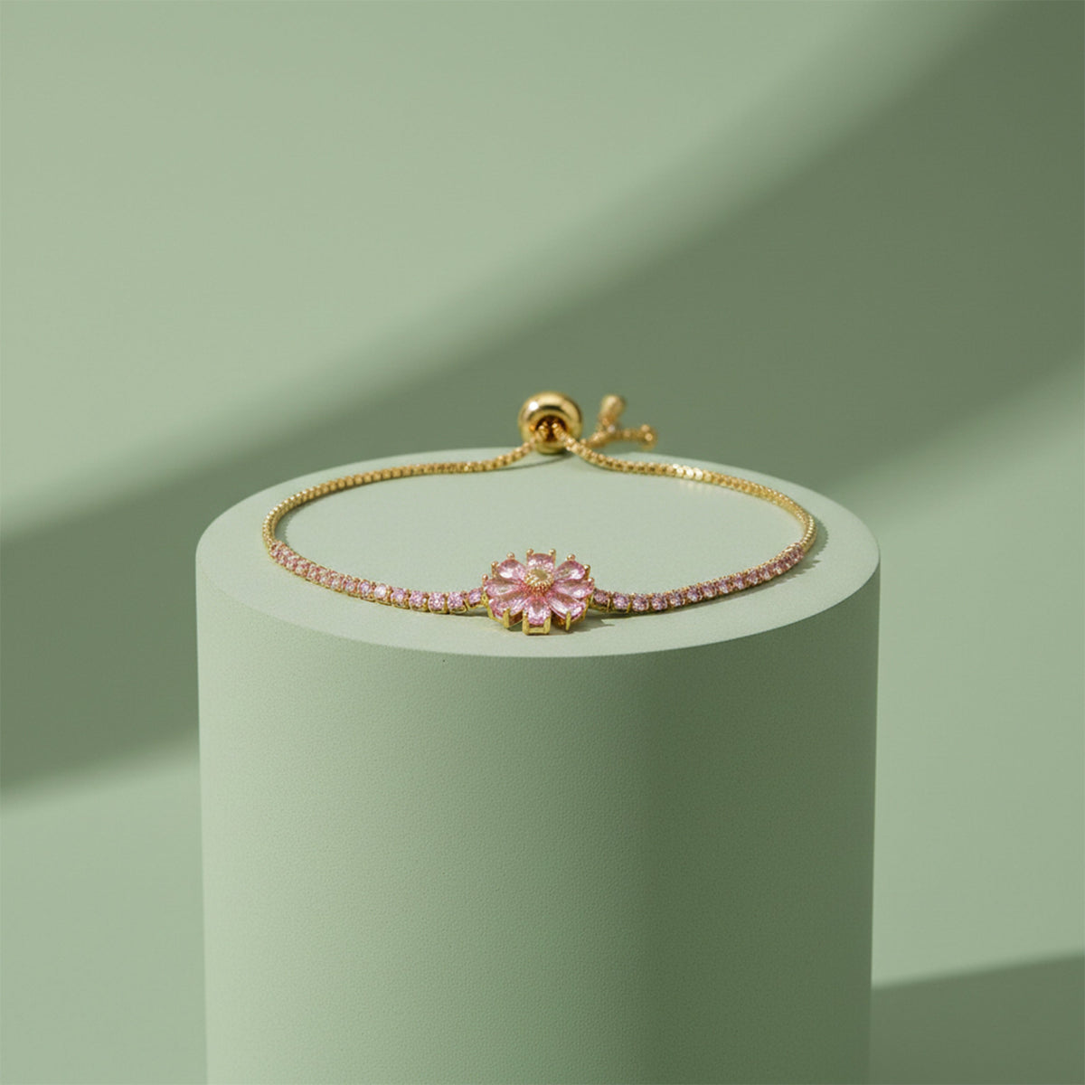 Aurora Bloom Gold Slider Bracelet jewellery product view 3