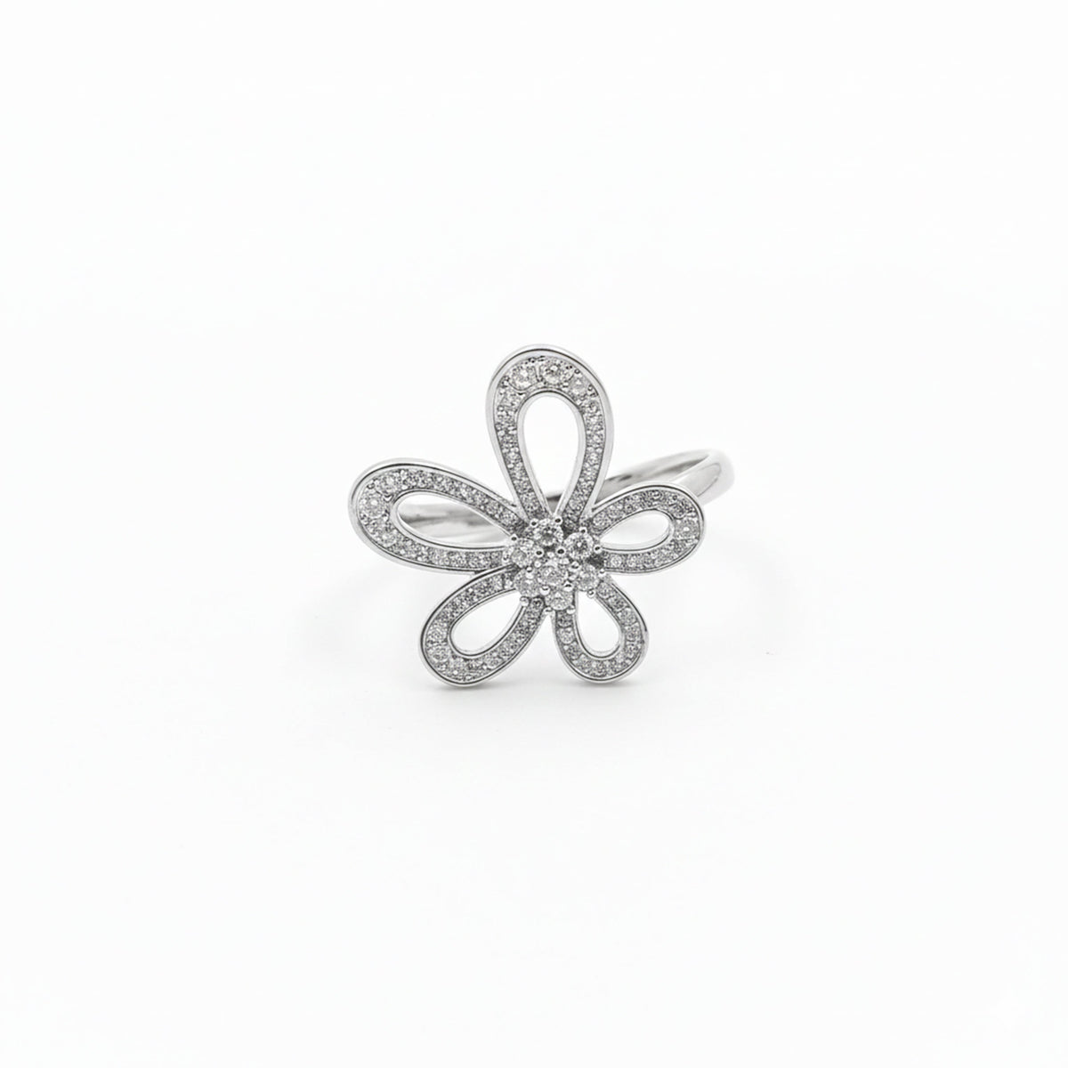Diamond Flower Statement Ring jewellery product view 5