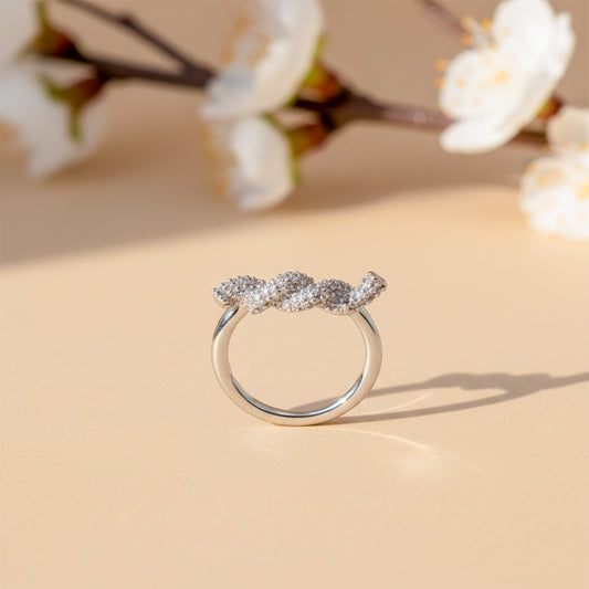 Wave Zircon Ring jewellery product view 1