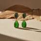 Green Cat Eye Drop Earrings jewellery product view 4