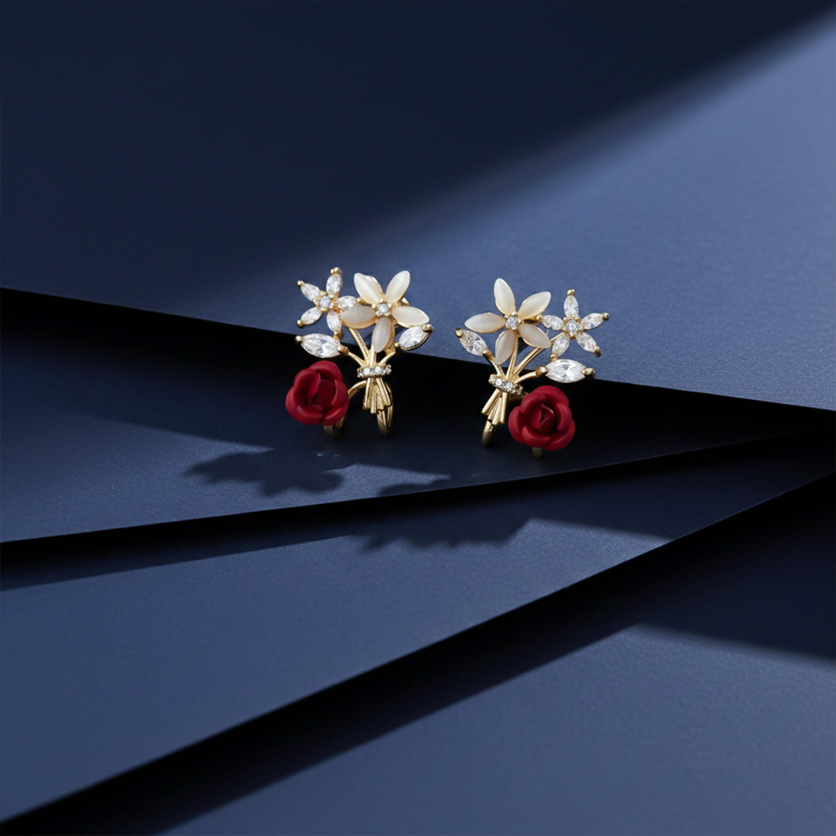Roselle Luxe Bloom Earrings jewellery product view 5