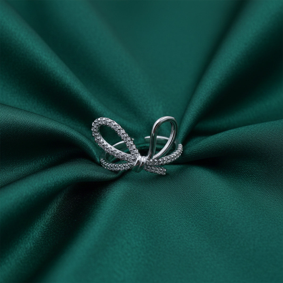 Celeste Sparkle Bow Infinity Ring jewellery product view 3