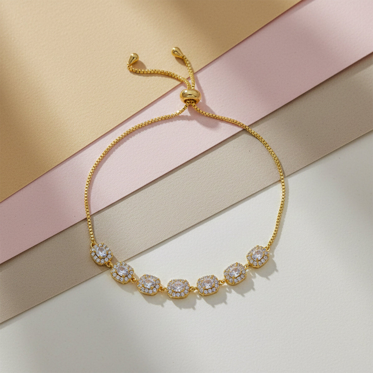 Luxpenny Royal Oval CZ Bracelet jewellery product view 1