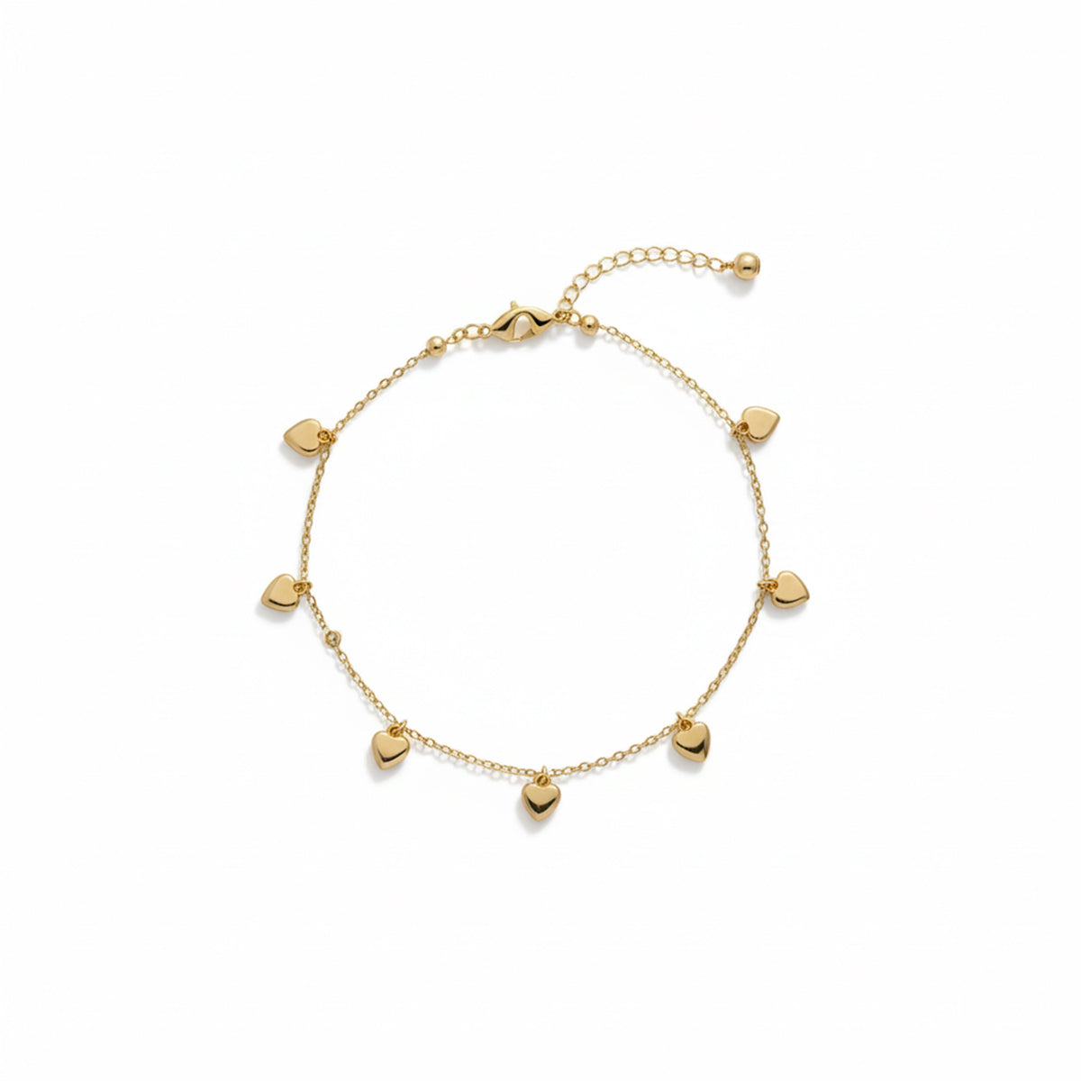 Amora Luxe Heart Charm Anklet jewellery product view 5