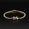 Celestial Pink Blossom Tennis Bracelet jewellery product view 1