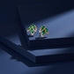 Luxury Emerald Leaf Drop Earrings jewellery product view 5