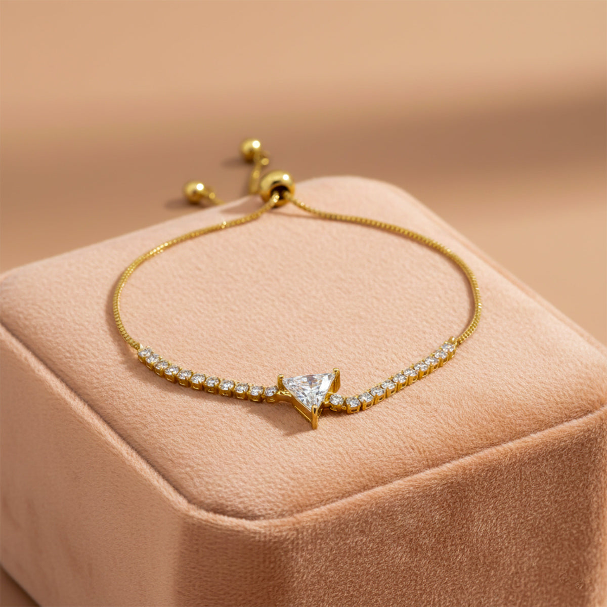 Trinity Diamond Triangle Bracelet jewellery product view 1