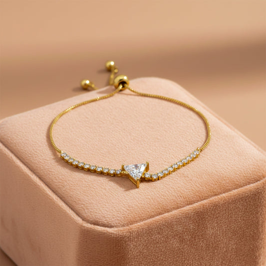 Trinity Diamond Triangle Bracelet jewellery product view 1