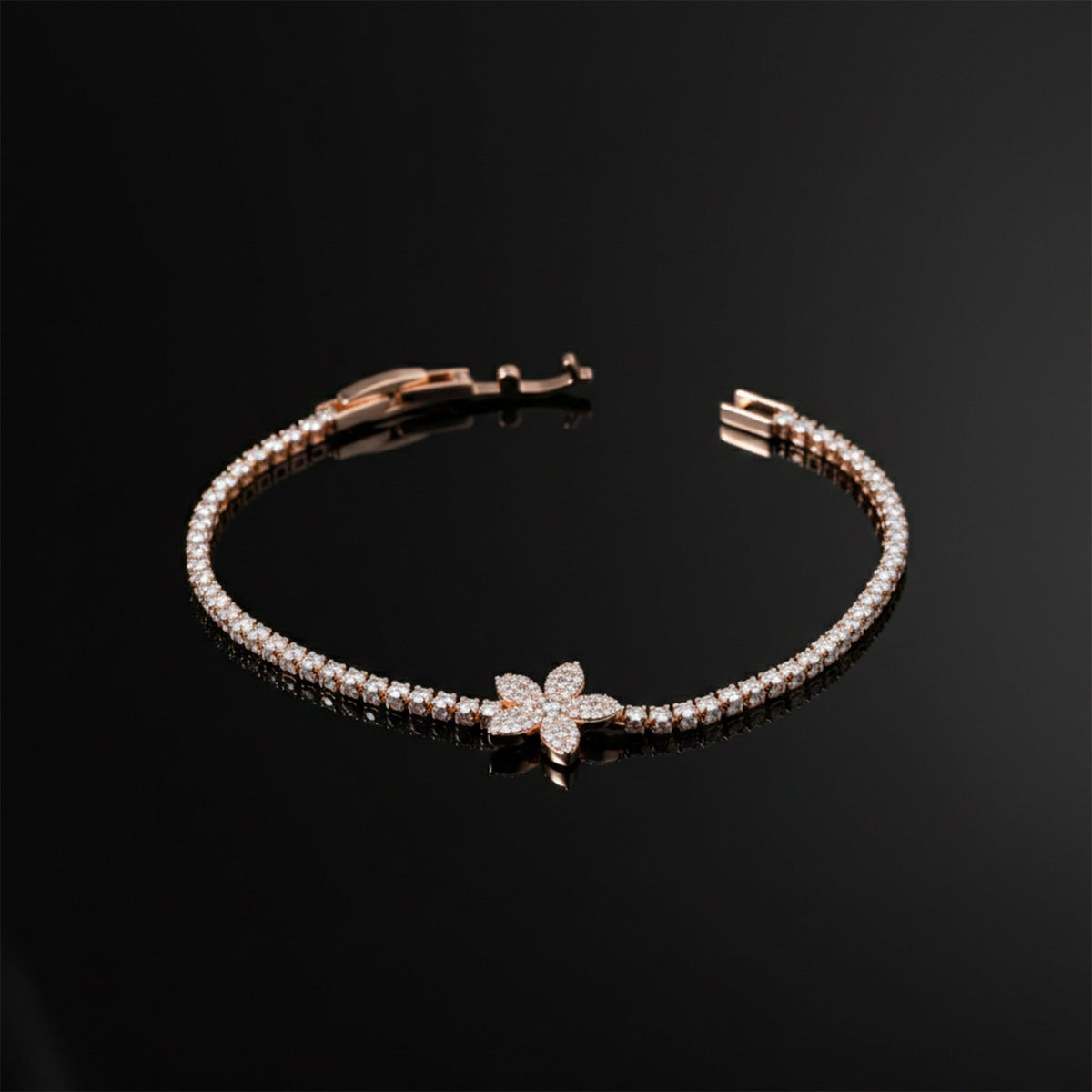 Flora Royale Diamond Tennis Bracelet jewellery product view 5