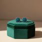 Midnight Blue Square Studs Earrings jewellery product view 4