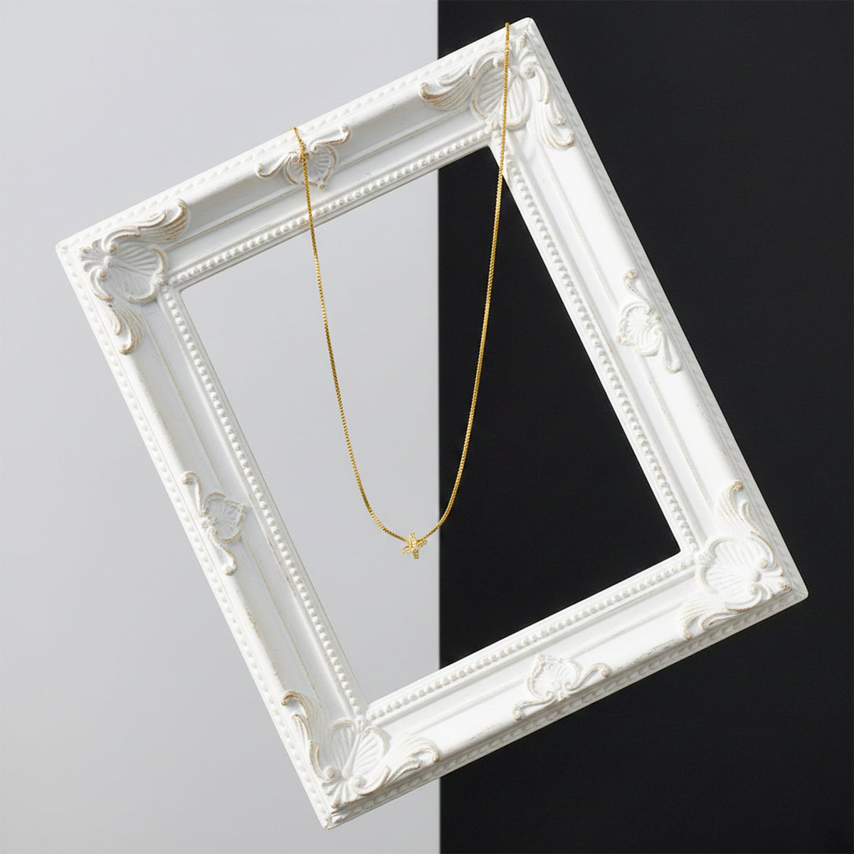 Infinity Cross Diamond Necklace jewellery product view 6