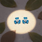 Elite Blue Crystal Bloom Earrings jewellery product view 4