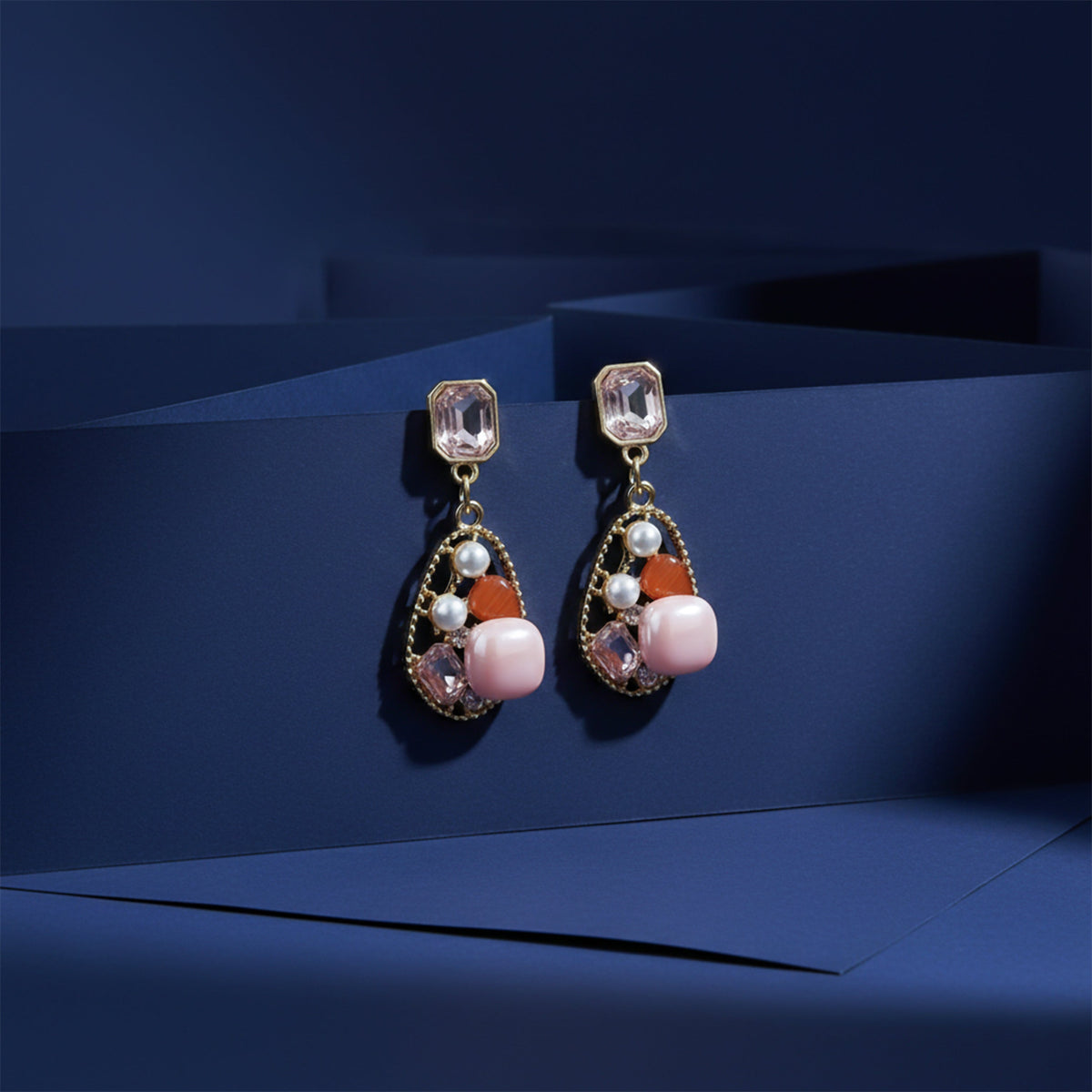 Pink Luxe Charm Earrings jewellery product view 5