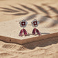 Scarlet Bloom Diamond Drop Earrings jewellery product view 1