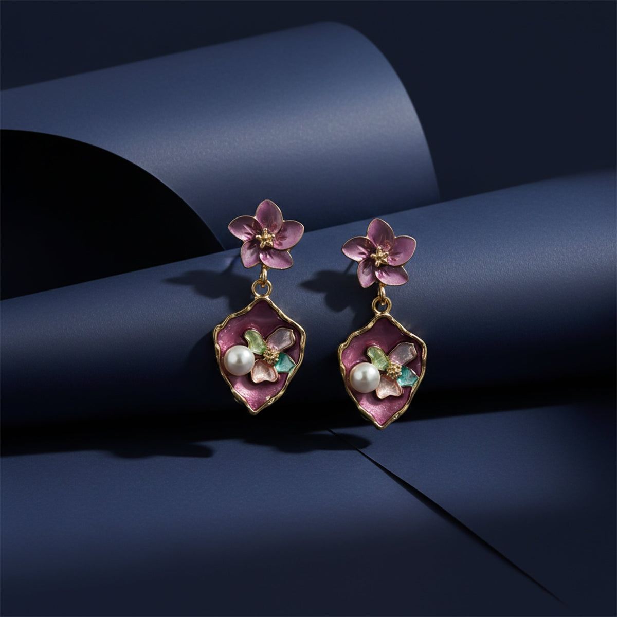 Amethyst Bloom Earrings jewellery product view 5