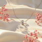 Elegant Silver Double Hoop Diamond Pendant Necklace jewellery product view 4