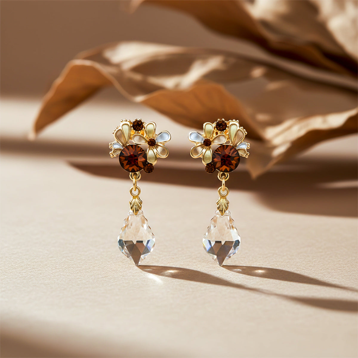 Amber Shine Designer Earrings jewellery product view 3