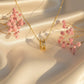 Elegant Gold Double Hoop Diamond Pendant Necklace jewellery product view 4