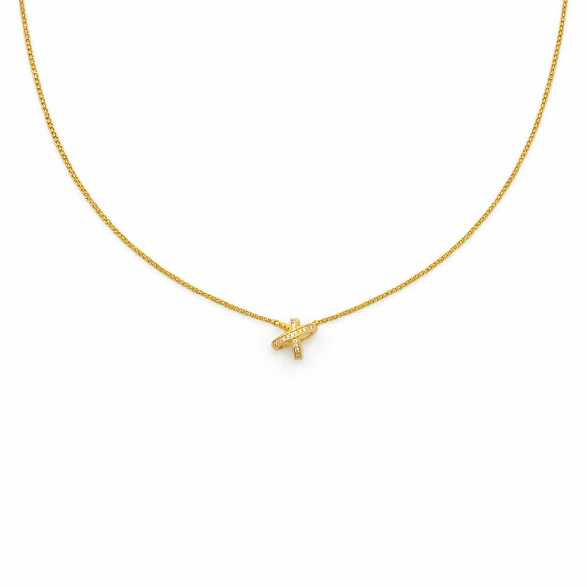 Infinity Cross Diamond Necklace jewellery product view 7