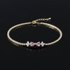 Aurora Pink Diamond Bow Bracelet jewellery product view 1