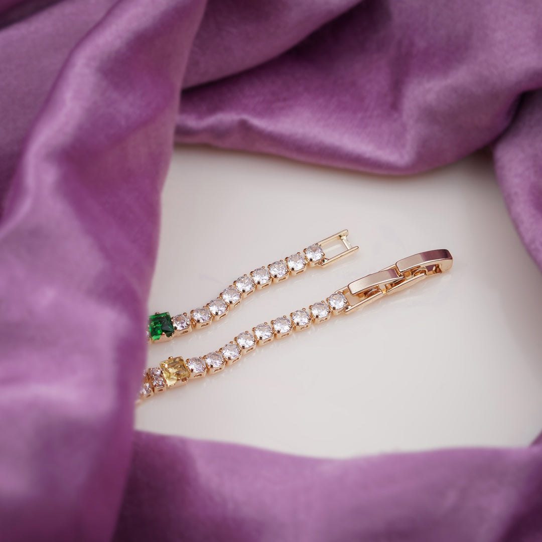 Luxury Rainbow Tennis Bracelet jewellery product view 5