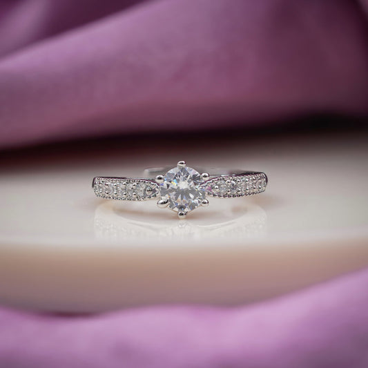 Eternal Glow Solitaire Ring jewellery product view 1