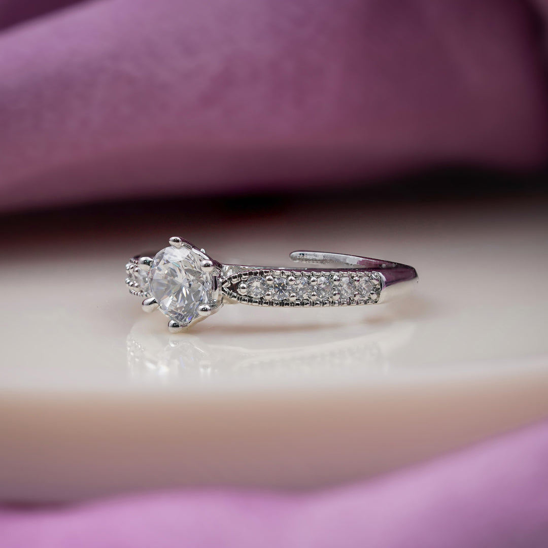Eternal Glow Solitaire Ring jewellery product view 2