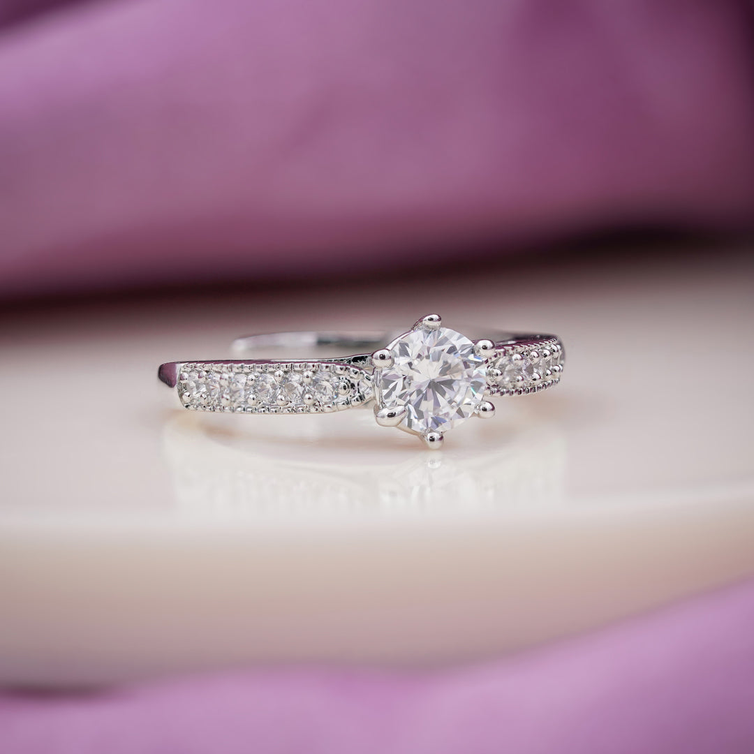 Eternal Glow Solitaire Ring jewellery product view 3