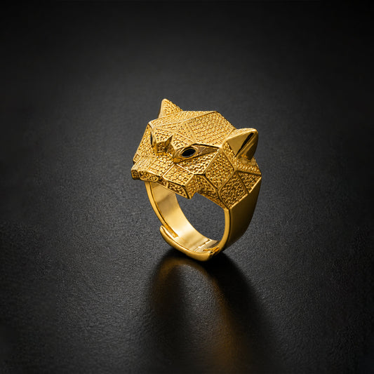 Gold Panther Stealth Band Ring jewellery product view 1