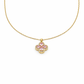 Pink Blossom Flower Pendant Gold Necklace jewellery product view 4