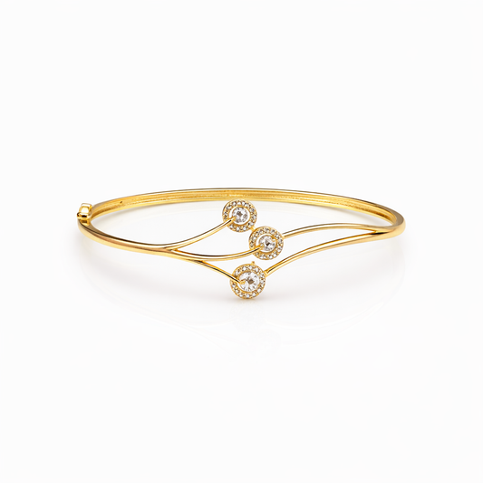 Trinity Diamond Gold Kada jewellery product view 1