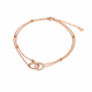 Interlocking Circle Rose Gold Anklet jewellery product view 1