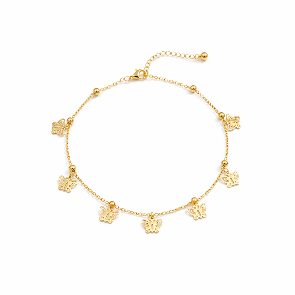 Ethereal Butterfly Chain Anklet jewellery product view 6