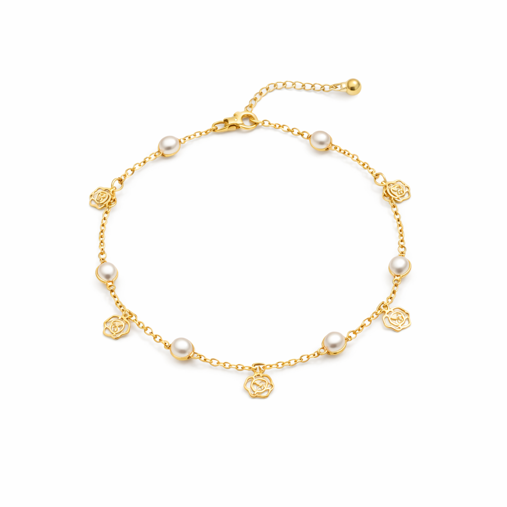 Opaline Luxe Pearl Anklet jewellery product view 6