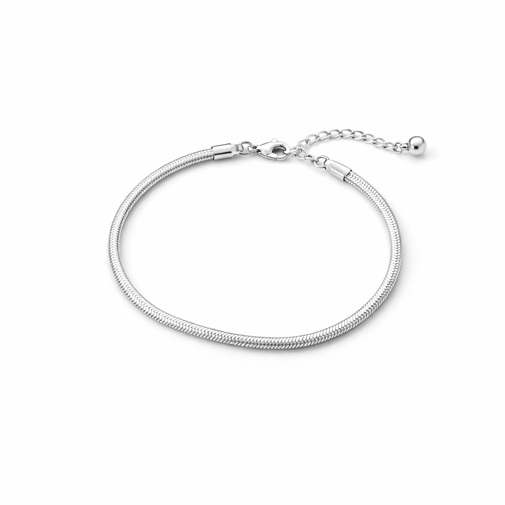 Modern Sleek Snake Chain Anklet jewellery product view 4