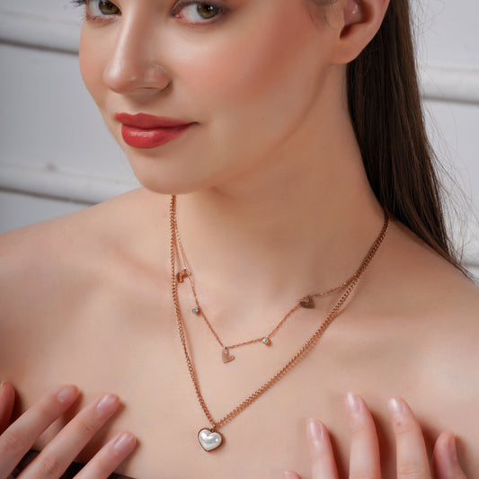 Hearts in Harmony Dual Layer Necklace jewellery product view 1