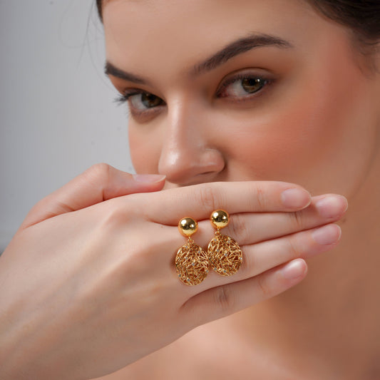 Sunora Weave Drops Earrings jewellery product view 2