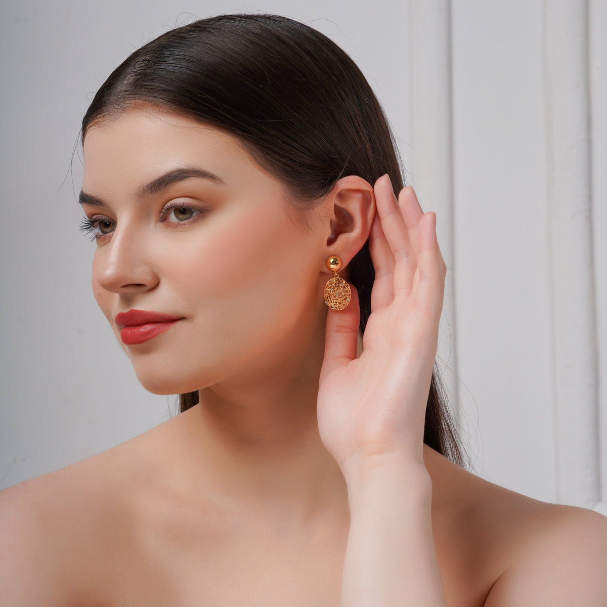 Sunora Weave Drops Earrings jewellery product view 5