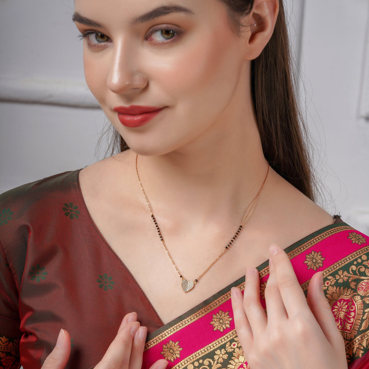 Prayal Heart Mangalsutra jewellery product view 6