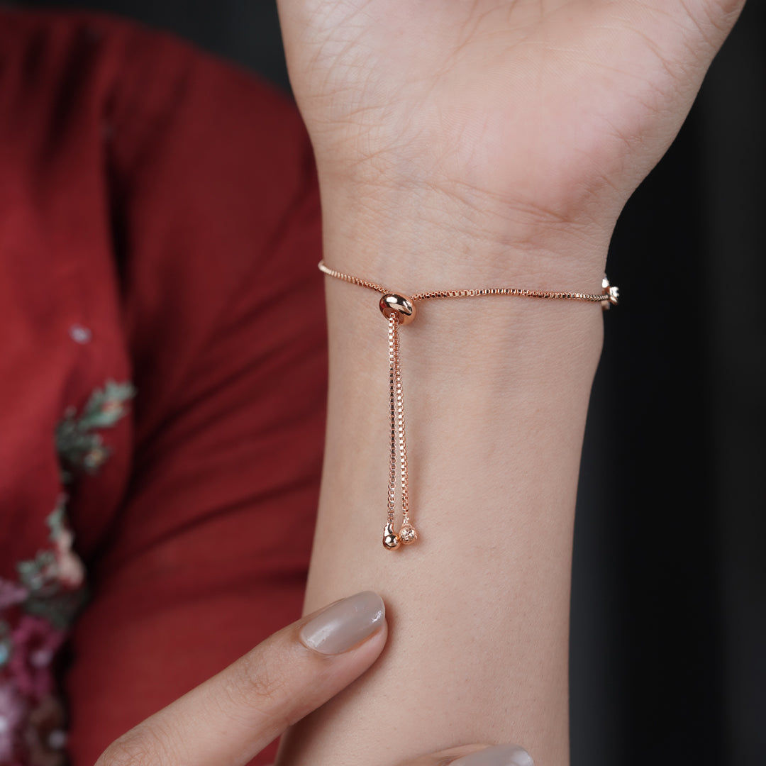Cubic Zirconia Adjustable Slider Bracelet jewellery product view 7
