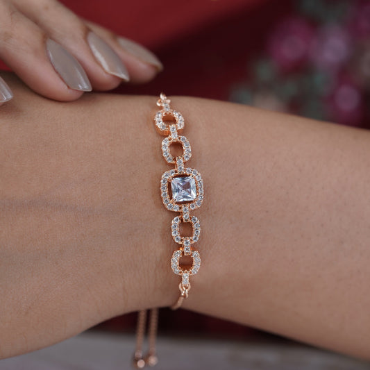 Cubic Zirconia Adjustable Slider Bracelet jewellery product view 1