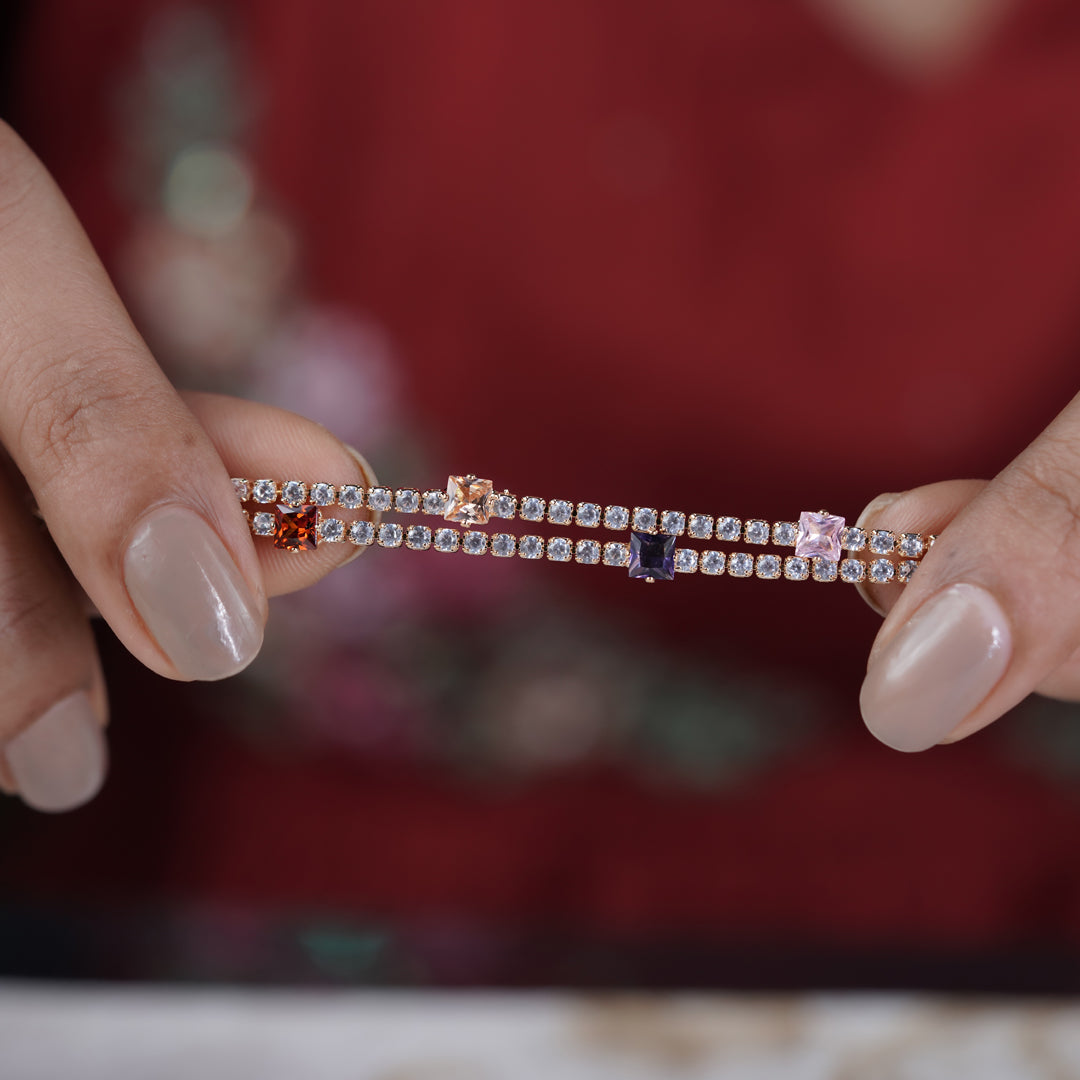 Luxury Rainbow Tennis Bracelet jewellery product view 13