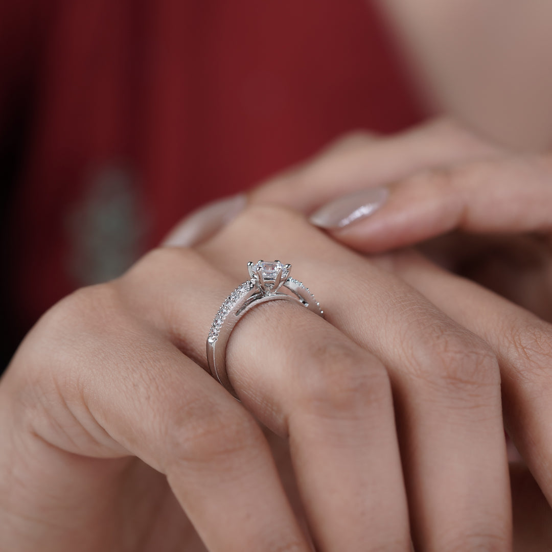 Eternal Glow Solitaire Ring jewellery product view 5