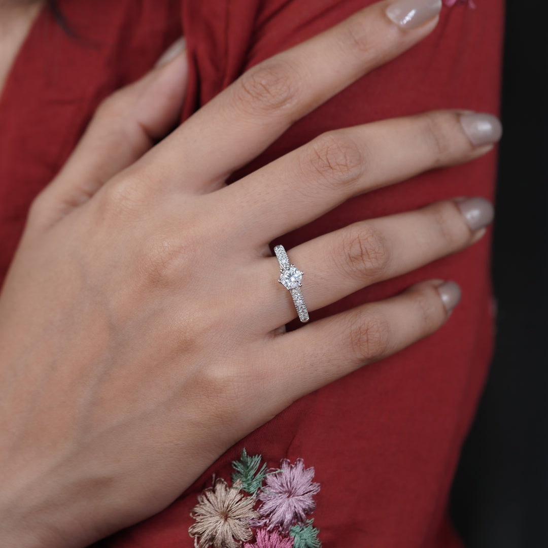 Eternal Glow Solitaire Ring jewellery product view 7