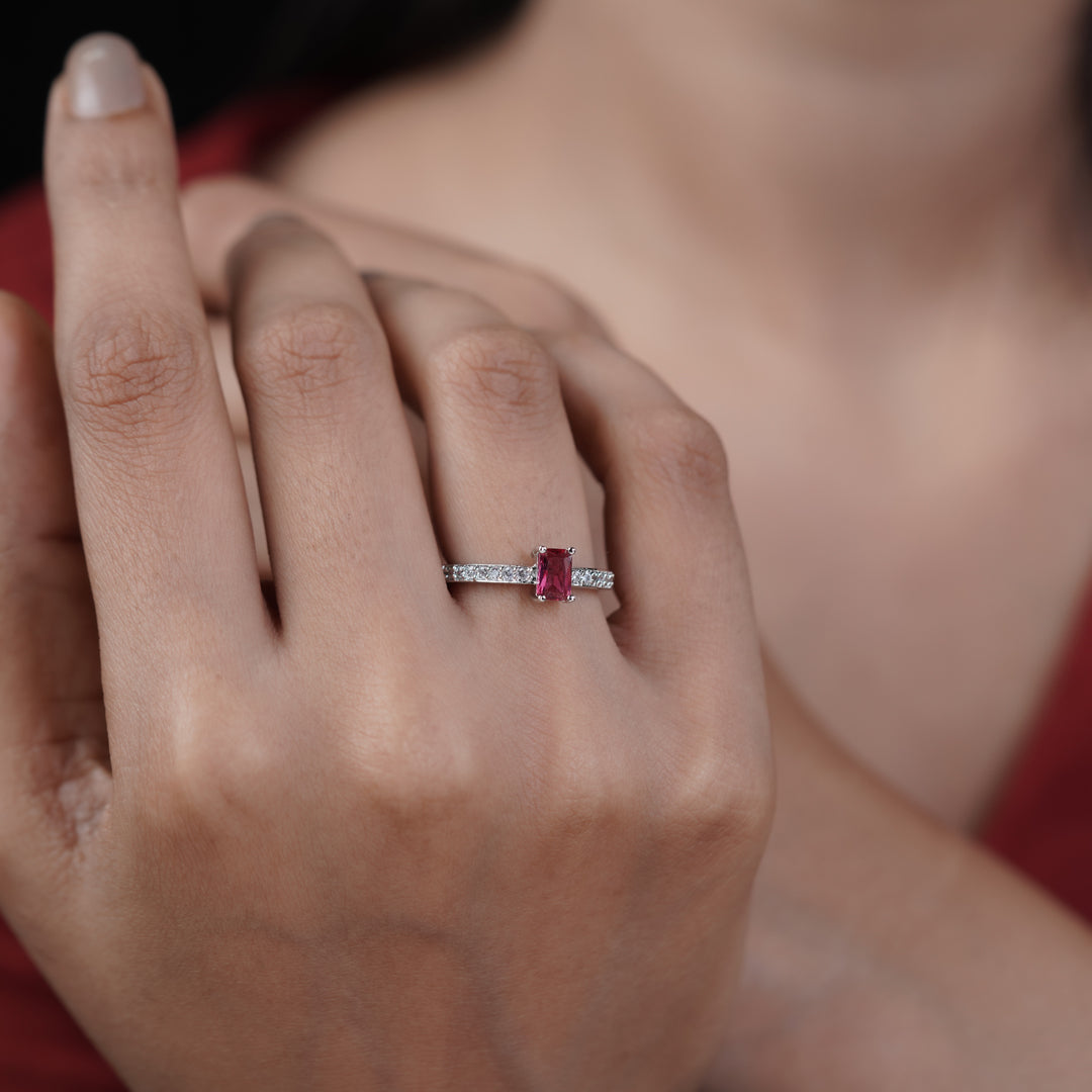 Blush Pink Sapphire Diamond Ring jewellery product view 6