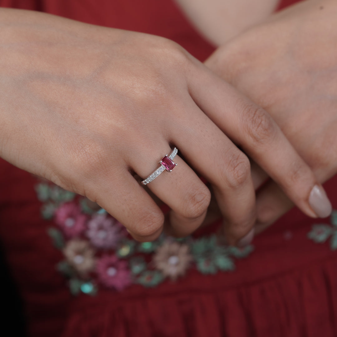Blush Pink Sapphire Diamond Ring jewellery product view 8