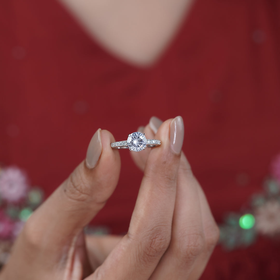 Classic Round Solitaire Diamond Ring jewellery product view 4