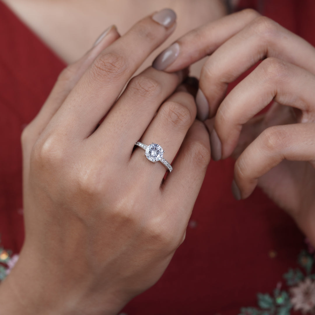 Classic Round Solitaire Diamond Ring jewellery product view 6